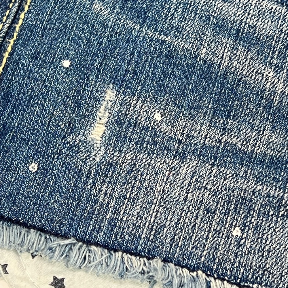 DKNY Denim Shorts Y2K Low Rise Vintage Embellished Jeans Beachside Polka Dots - Picture 10 of 17